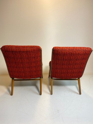 Jens Risom Poltrona Lounge Chair Anni '40 '50 Rosso Boucle Vostra Knoll – Poltrone (photo 15 of 38)