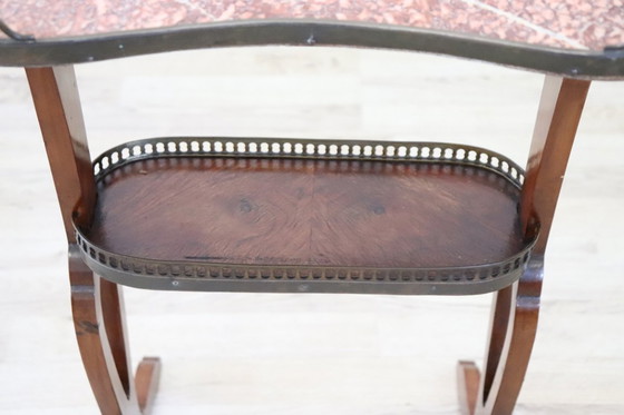 Image 1 of Antiker Beistelltisch mit Marmorplatte, Italien Ende 19.