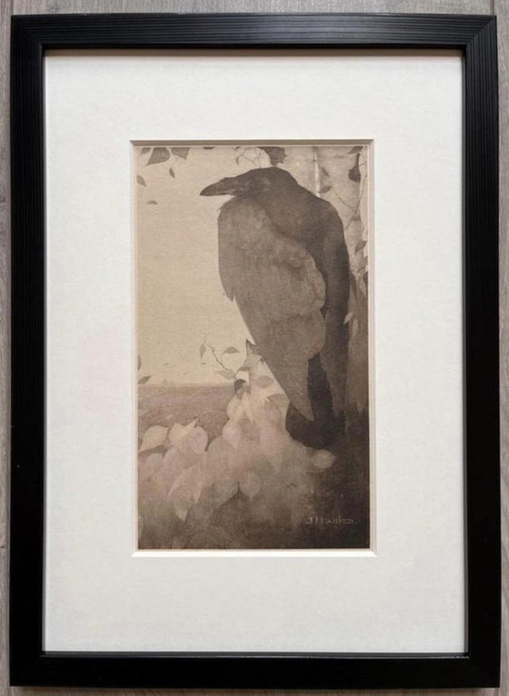 Image 1 of Jan Mankes 1889-1920 / Héliogravure originale Corbeau à Berkenboom 1923