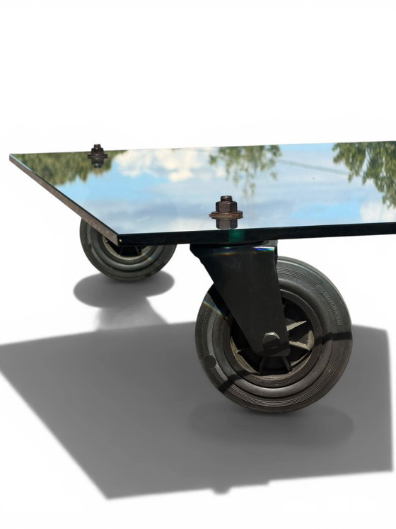 Image 1 of Tavolo con Ruote Coffee Table - Gae Aulenti for FontanaArte (150x100)