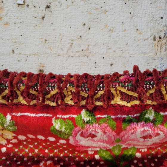 Image 1 of Large bedspread/tapestry, floral print, 40's - Eastern Europe