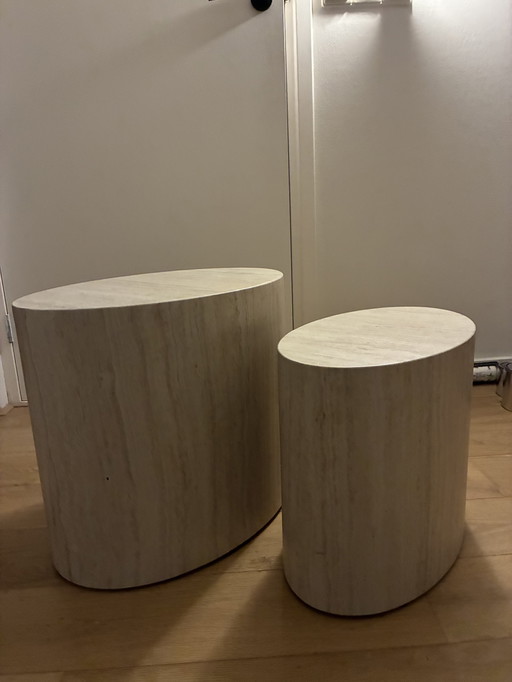 Tables d'appoint en travertin