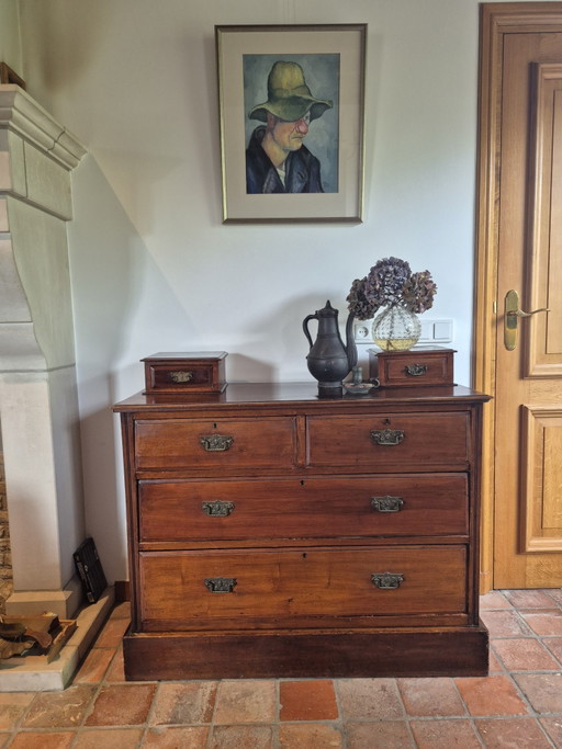 Cómoda antigua inglesa de caoba estilo georgiano con armarios superiores originales – Circa 1780 – ladekasten, Wood