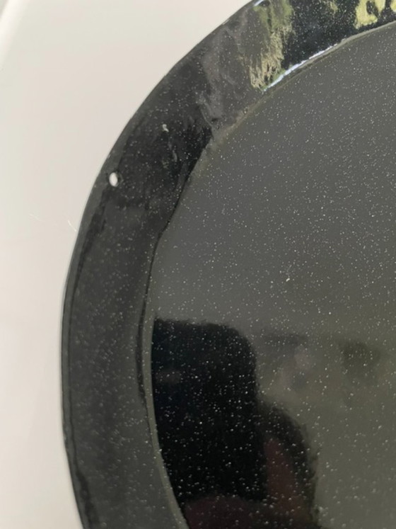 Image 1 of Ensemble de plateaux en métal noir au design organique