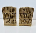 2 fermalibri vintage in ottone a forma di "libri"