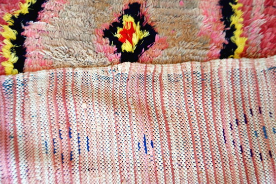 Image 1 of Roze vintage Marokkaans Boujaad vloerkleed 266 x 150 cm