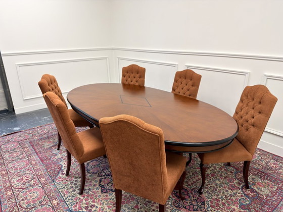Set di Sedie Chesterfield Classiche Inglesi Imbottite – Sedie da pranzo, Textile, Wood (photo 3 of 17)