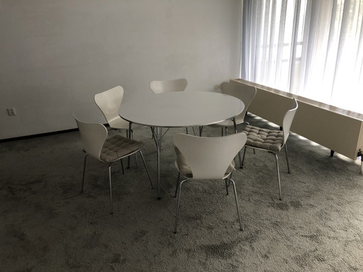 Sillas Mariposa - 6 unidades - Arne Jacobsen para Fritz Hansen - Blancas - 1978. = ¡DEBO VENDERLAS RÁPIDAMENTE!