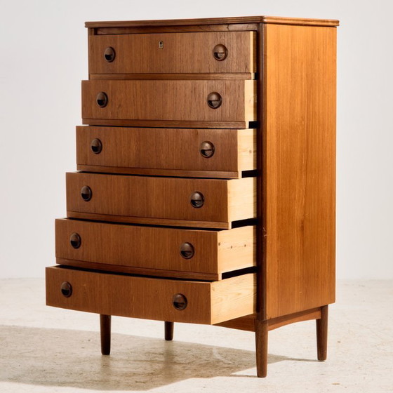 Image 1 of Commode en teck MK11152 à six tiroirs