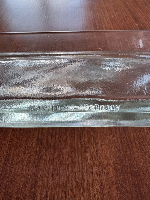 Ciotola in vetro vintage della Germania Ovest in stile Le Corbusier & Perriand – anni '50