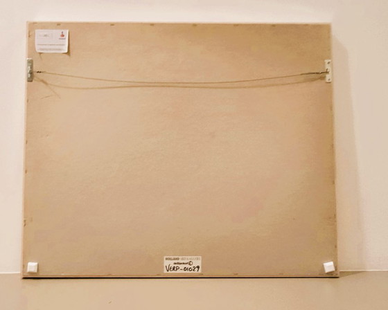 Abstract screen print by Piet Vermeulen, Lithographs & prints, Paper, Wood, Orange (photo 5 of 5)