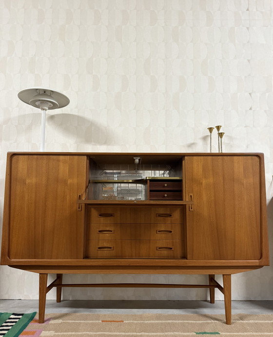 Buffet danois, meuble mural, meuble bar – Vintage, Wood (photo 13 of 15)