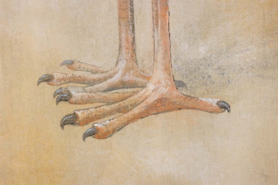 Image 1 of Gemalte Leinwand mit der Darstellung eines Nilschnabels - Zeitgenössisch