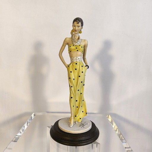 😍✨ Stunning Large Vintage Statue "Fashion Lady" by Antoni Famery – Italy, c. 1990 ✨😍