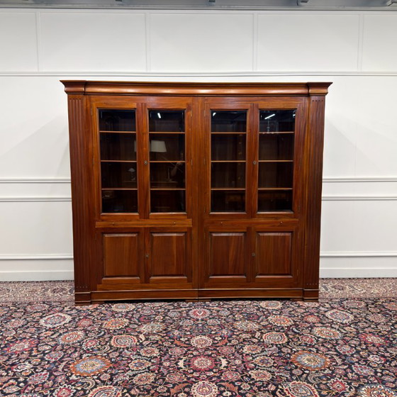 Classic English Bookcase with Columns – Glass, Wood (photo 2 of 20)