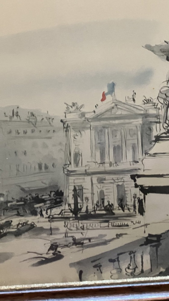 Image 1 of Paysage urbain de Paris vintage – Pierre Pagès – Opéra Garnier (Signé)