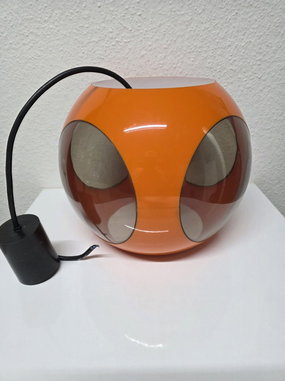 Lampada a sospensione 'Bug Eye' Space Age arancione massiccia vintage anni '70 – Lampade a sospensione, Altro (photo 2 of 11)