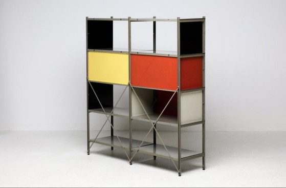 Gispen 663-2 Armario de almacenamiento modular – Wim Rietveld 1954 – Armarios de almacenamiento, Aluminium (photo 11 of 15)