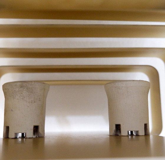 Image 1 of Paar vergoldete Aluminium-Wandleuchten von Jules Wabbes - 2 Paare verfügbar (1)