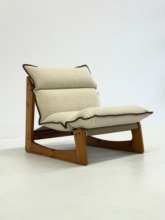 Image 1 of Italienischer Sessel von Ibisco aus weißem Bouclé