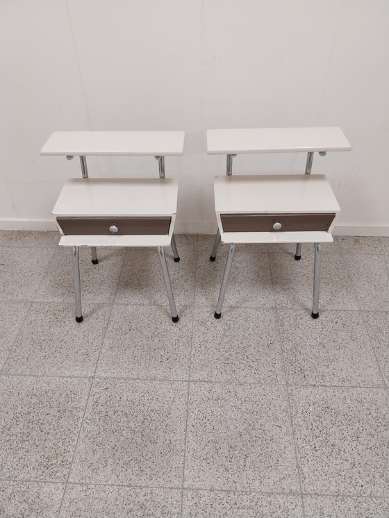 Image 1 of 1 x Set Wim Rietveld for Auping Nightstands 1960's