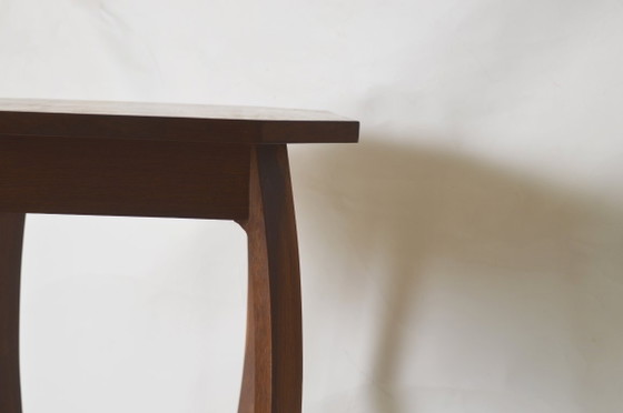 Image 1 of Art-Deco-Tisch aus massiver Eiche mit geschwungenen Beinen