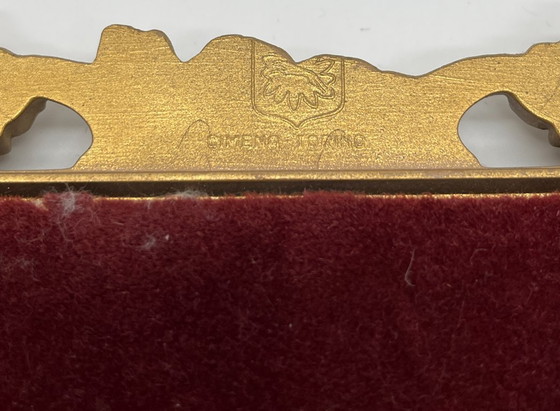 Image 1 of Miroir mural Cimena Torino, Italie – Style néo-baroque/rococo, cadre doré (33×28 cm)