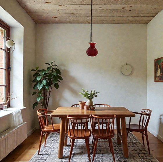 Image 1 of Roter Opalin-Lampenschirm