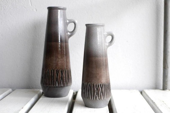 Image 1 of Mid-century modern art ceramic vases by Ingrid Atterberg for Upsala-Ekeby, 1970s, set of 2