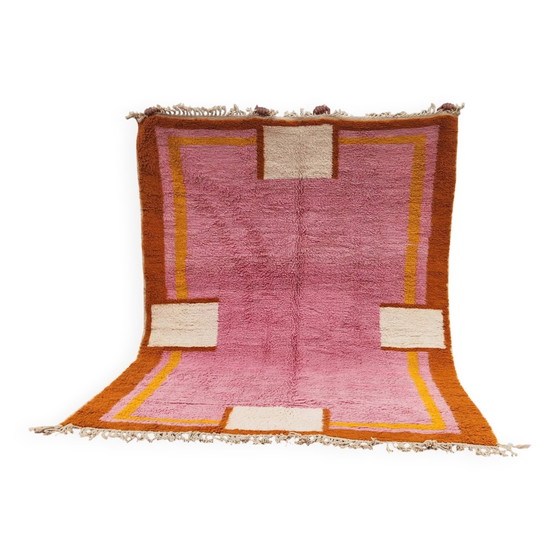 Large pink Berber rug 290x210 cm thick Handmade – Bohemian chic style – Rugs & carpets, Wool, Cotton, Modern (photo 2 of 10)