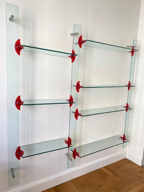 Image 1 of Roche Bobois design wandplank van glas (prijs bespreekbaar)