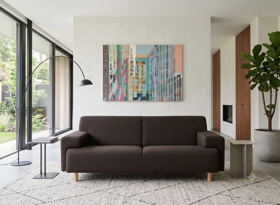 Cloak Sand | 2.5-Seater Sofa | Brown Refurbished – 3-5 seaters, Wood, Textile (photo 7 of 12)