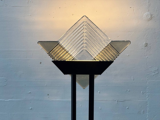 Image 1 of Conjunto de 2 lámparas de pie con cristal de Murano, Italia, años 80