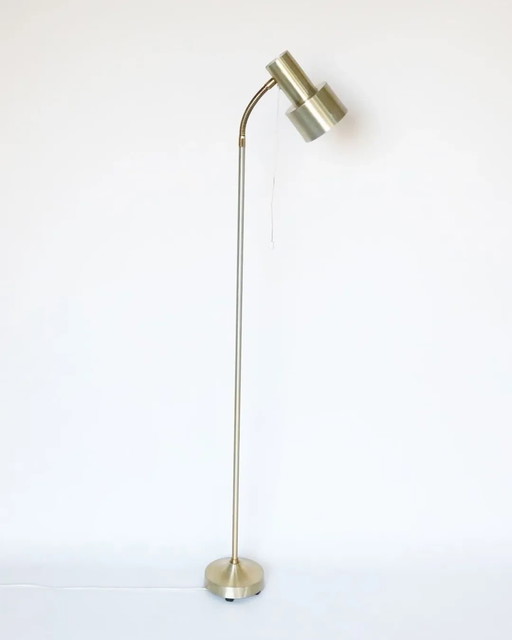 Vintage Zweedse Messing Staande Lamp