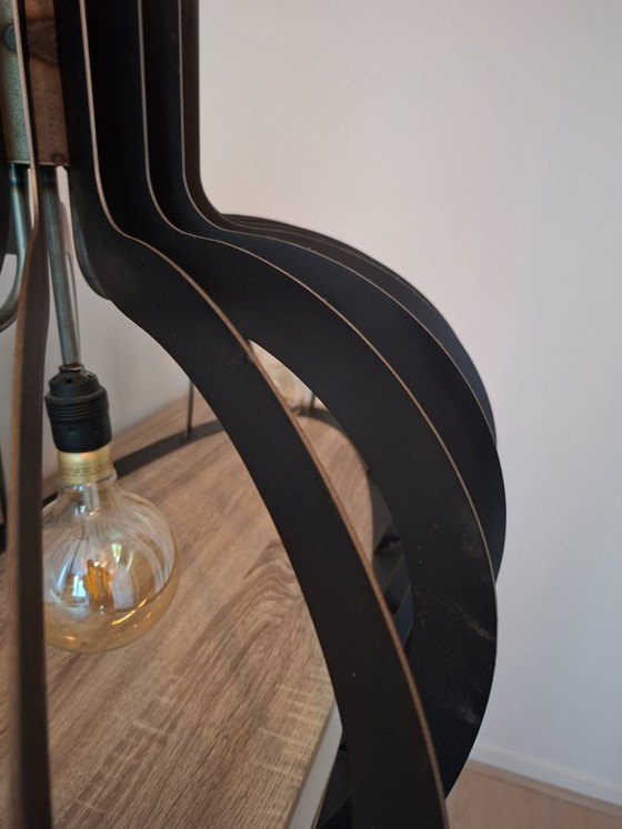 Image 1 of Modern industrial design pendant lamp Catania black 140cm Ztahl