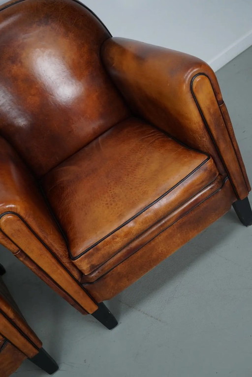 Armario de mercería holandés antiguo de madera noble, años 30