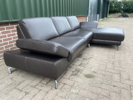 Image 1 of Henders and Hazel Napels hoekbank van bruin leer – Premium loungecomfort – Gratis levering