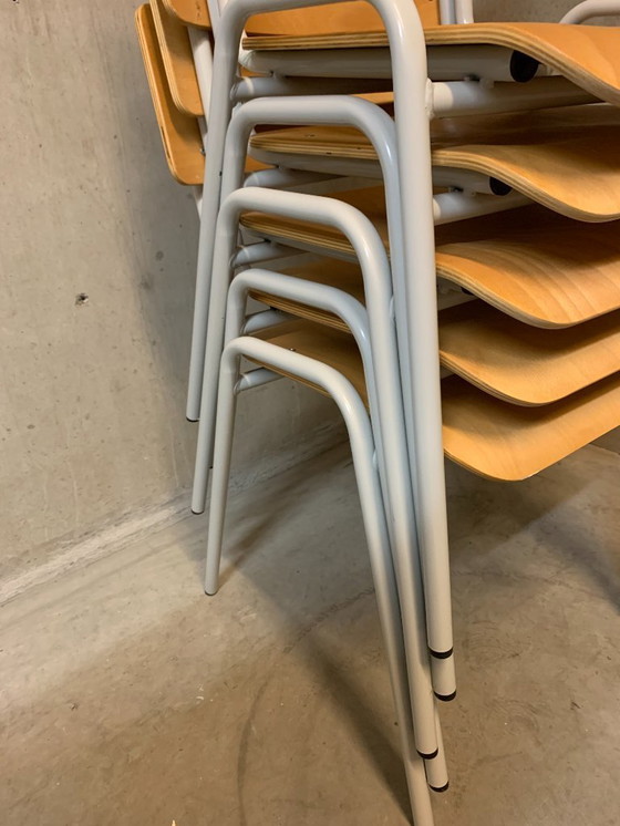 Image 1 of 6 X Stackable Industrial Chair
