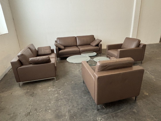 Image 1 of Rolf Benz EGO Ledergruppe Couch Sessel 