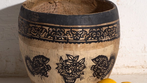 Antico contenitore cinese in cartapesta – Cina, circa 1900 – Oggetti decorativi, Paper, Rustic (photo 3 of 40)