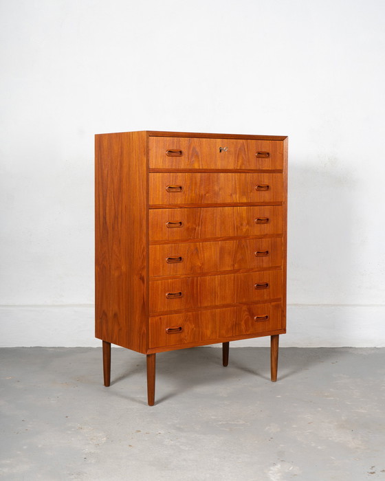 Image 1 of Danish Chest Of Drawers Made Of Teak, Mid Century Modern