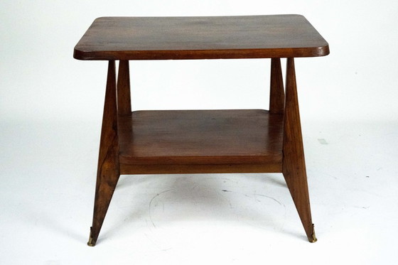 Image 1 of Mesa auxiliar italiana de madera de mediados de siglo. Italia, década de 1950.