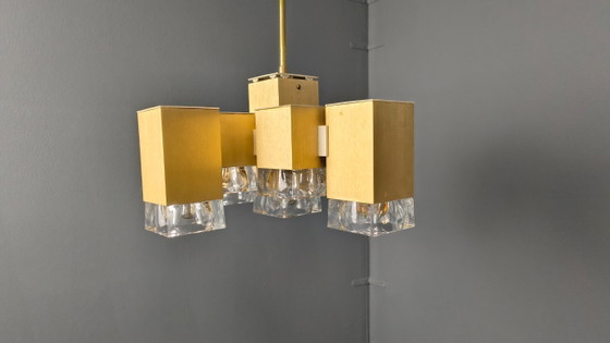 Image 1 of Lustre cubique vintage de Gaetano Sciolari, années 1970