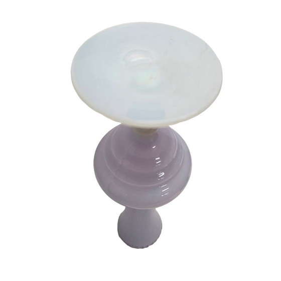 Image 1 of Italian white glass opaline vase – 1960s