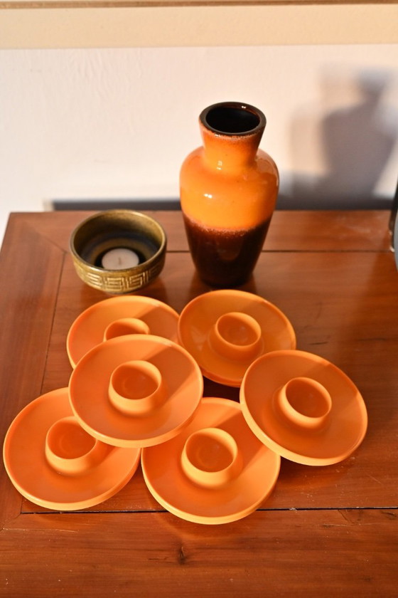 Image 1 of Coffret cadeau vintage - Allemagne de l'Ouest : vase et bougeoir Scheurich - Valon Vintage Popper