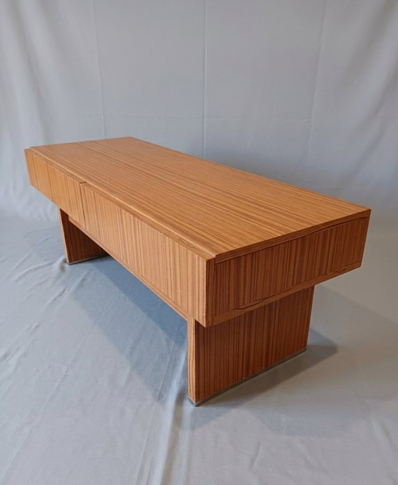 Image 1 of Credenza / mobile TV vintage in zebrano - anni '70