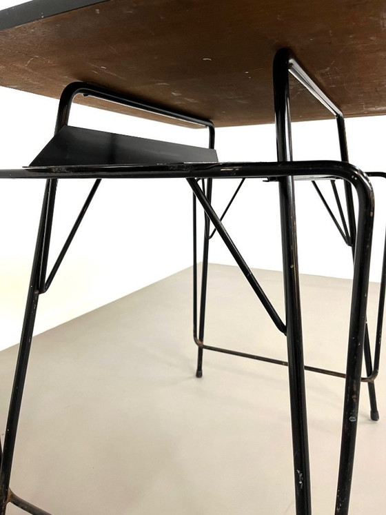 Image 1 of Scrivania modernista, Willy van der Meeren per Tubax Belgio, anni '50.