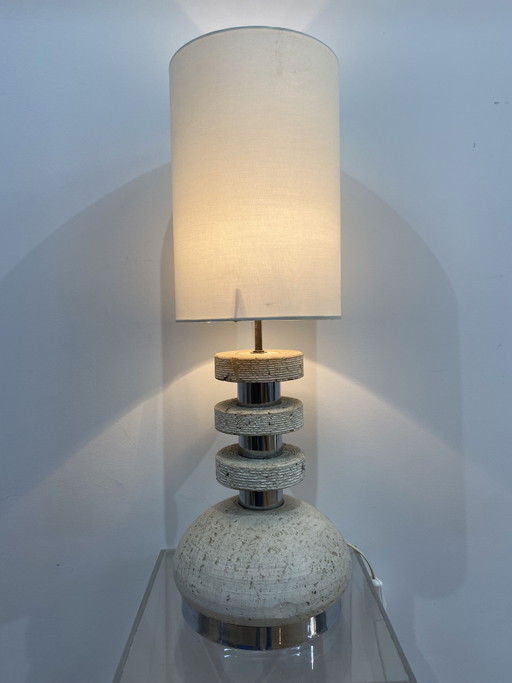 Travertine Space Age Lamp