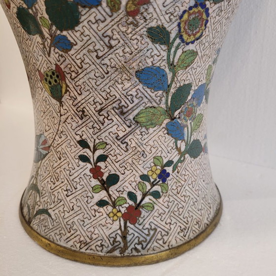 Image 1 of Vase en émail cloisonné, Dynastie Qing, 1900 - Chine