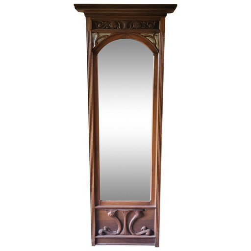 Mirror woodwork / Art Nouveau / Mahogany